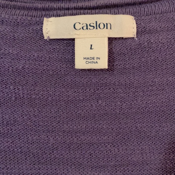 Purple button down cardigan sweater size large - Picture 2 of 2